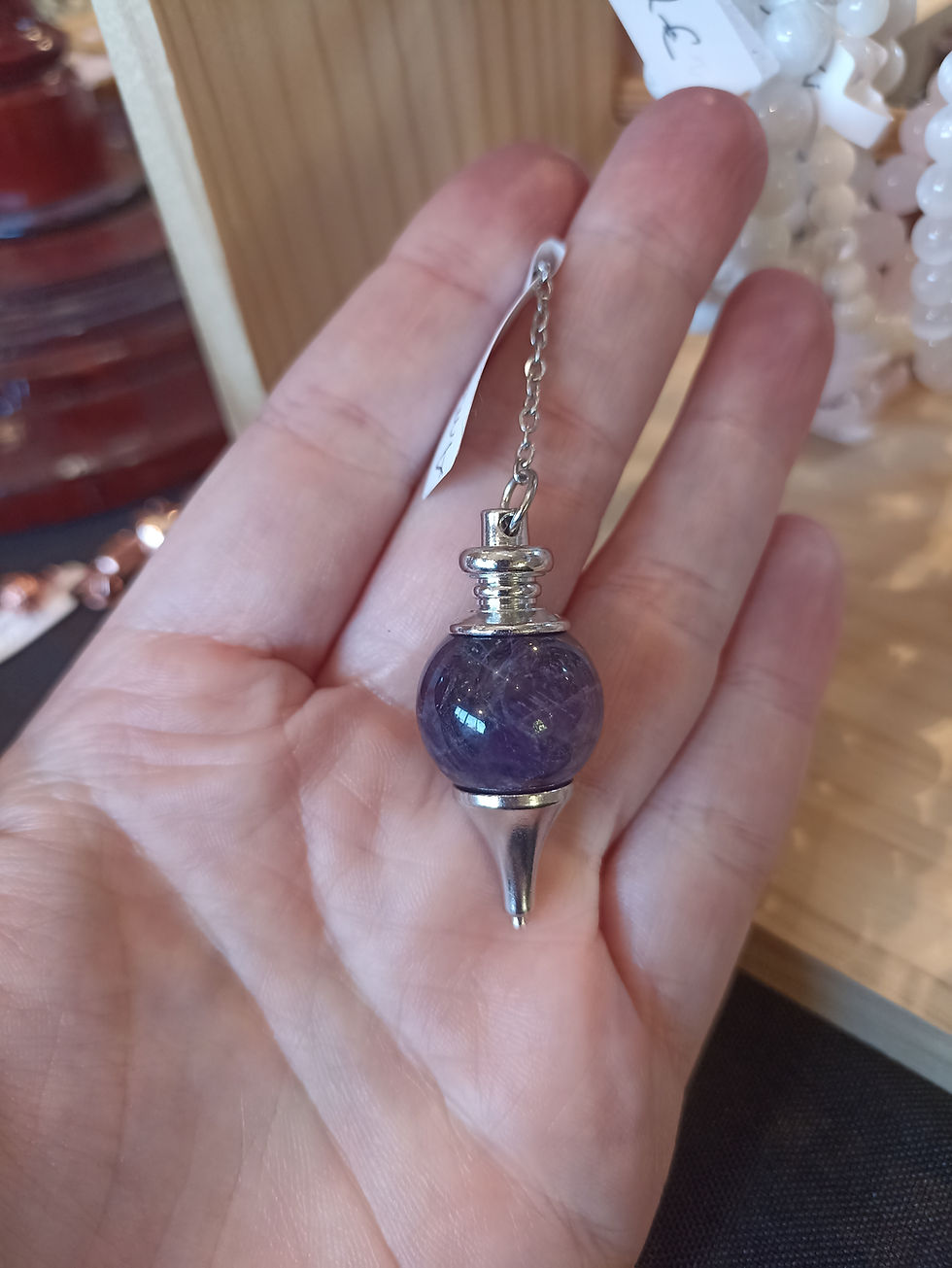 Miniature : Pendule sphère en améthyste 