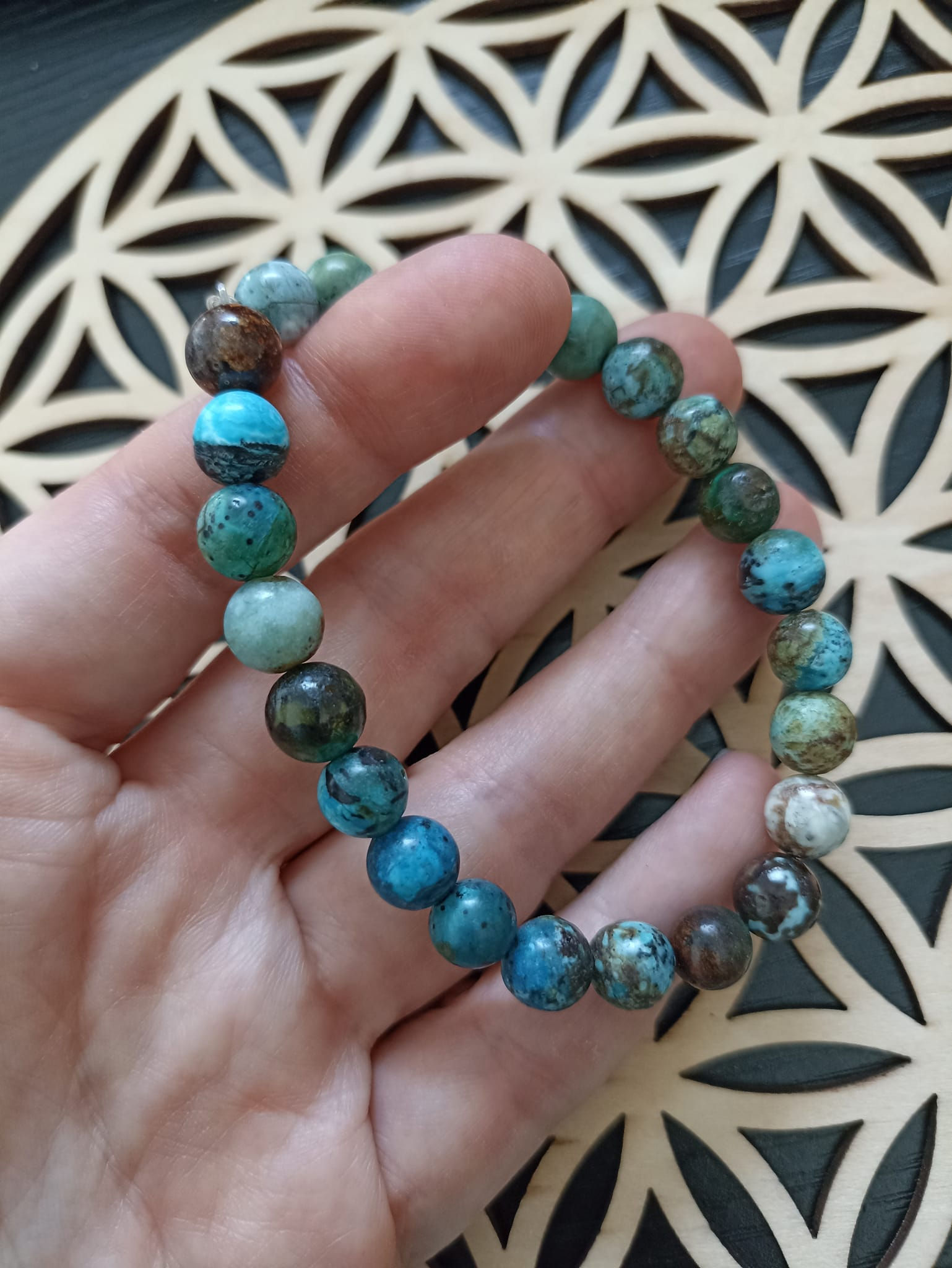 Bracelet en opale bleue