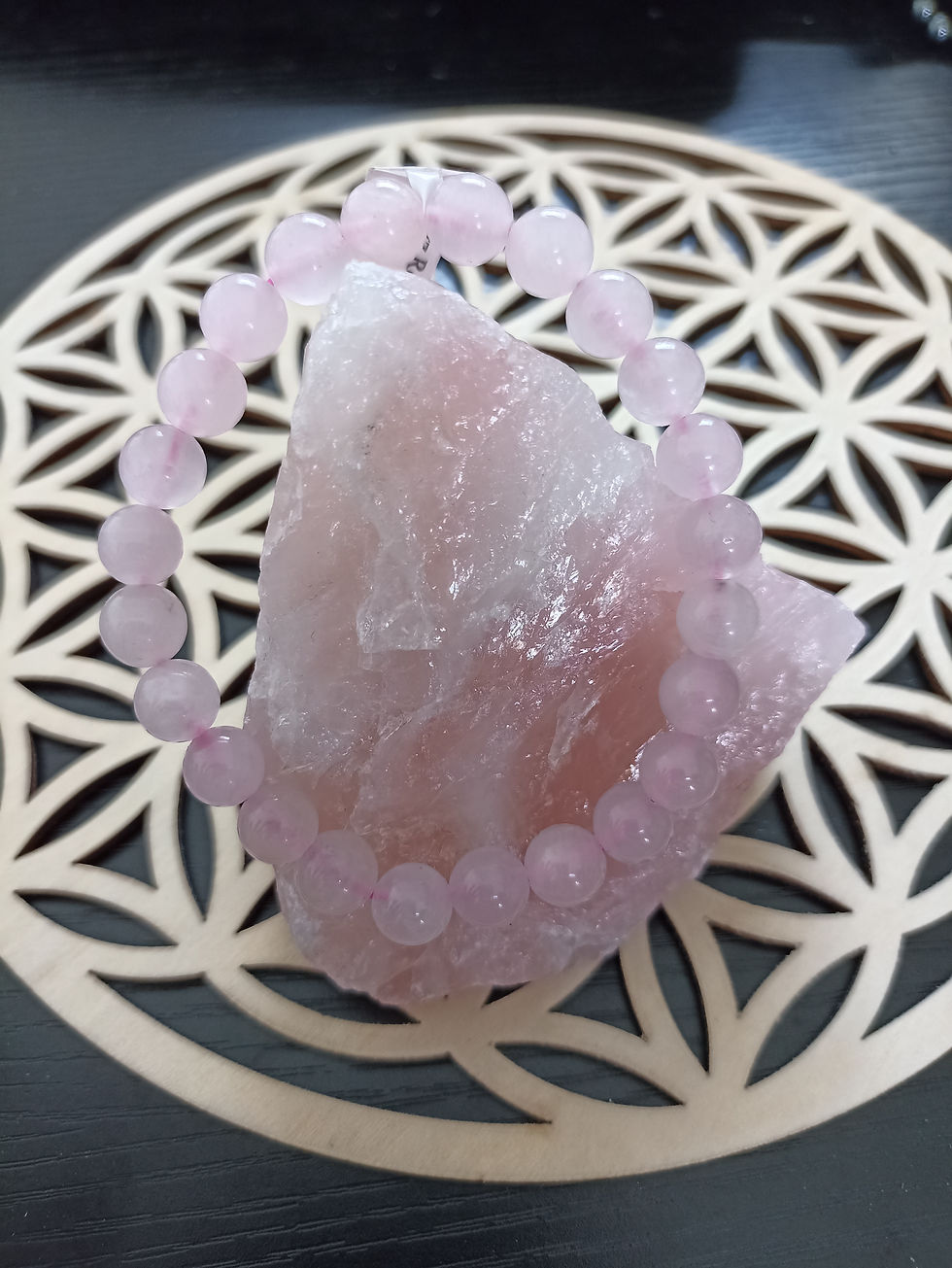 Miniature : Bracelet en quartz rose