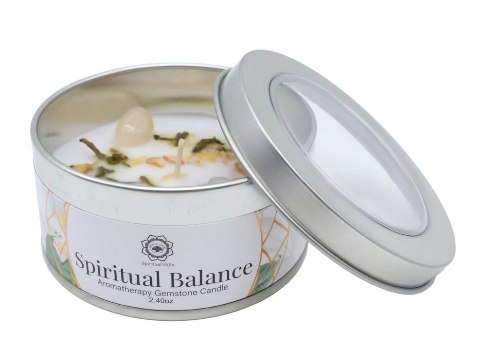 Bougie Green Tree 'Equilibre Spirituel' Cristal de Roche + Jasmin 70g