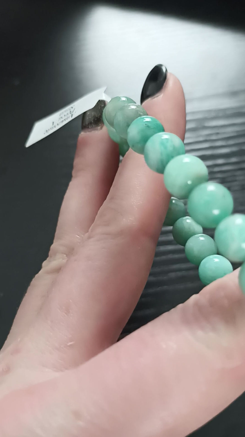 Miniature : Bracelet en pierres naturelles amazonite du Pérou.