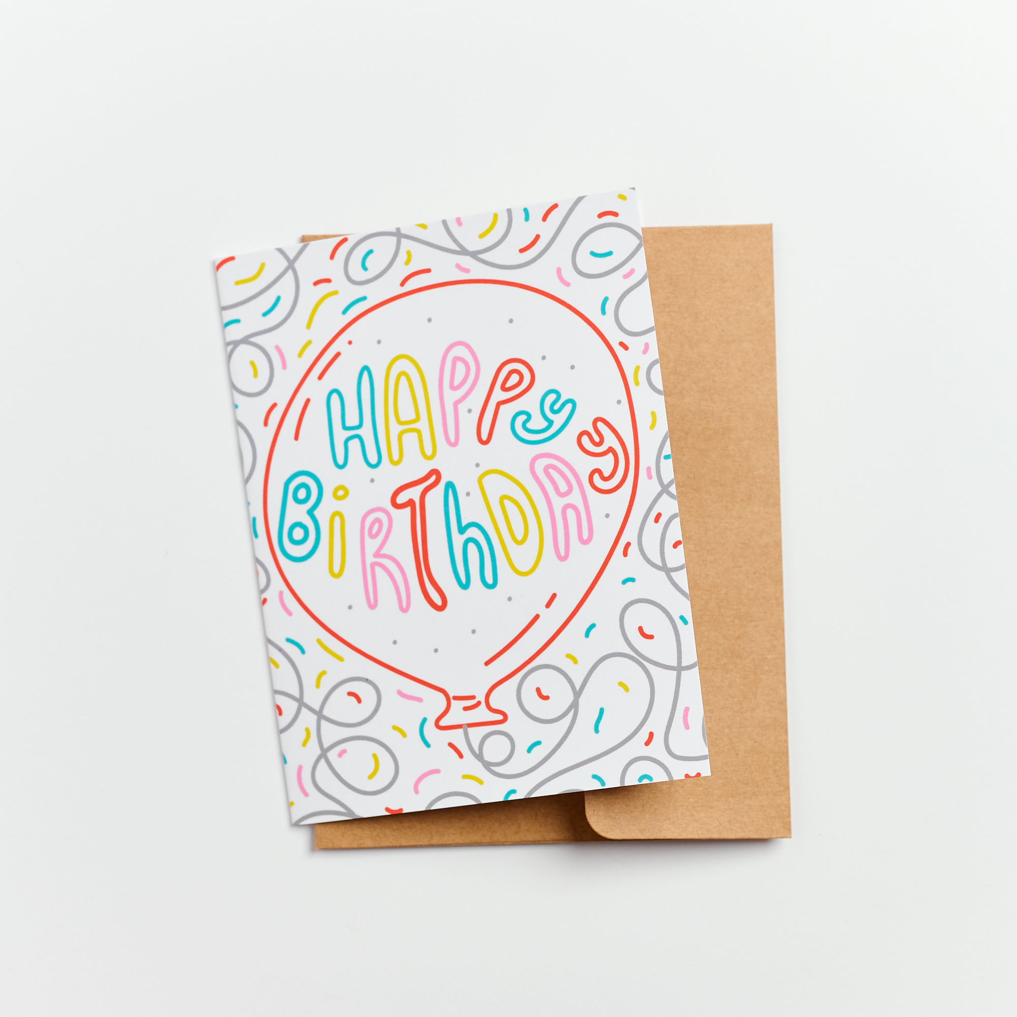 Happy Birthday Tangled Balloon Card