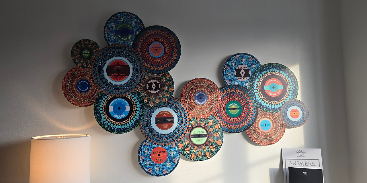 Wall Decor in Standard 2 Queen Room at Hard Rock Hotel at Universal Orlando Resort