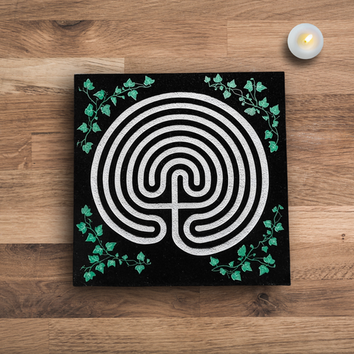 12 x 12 Granite Lap Labyrinth - IVY | M.H. Woods Stone Artistry
