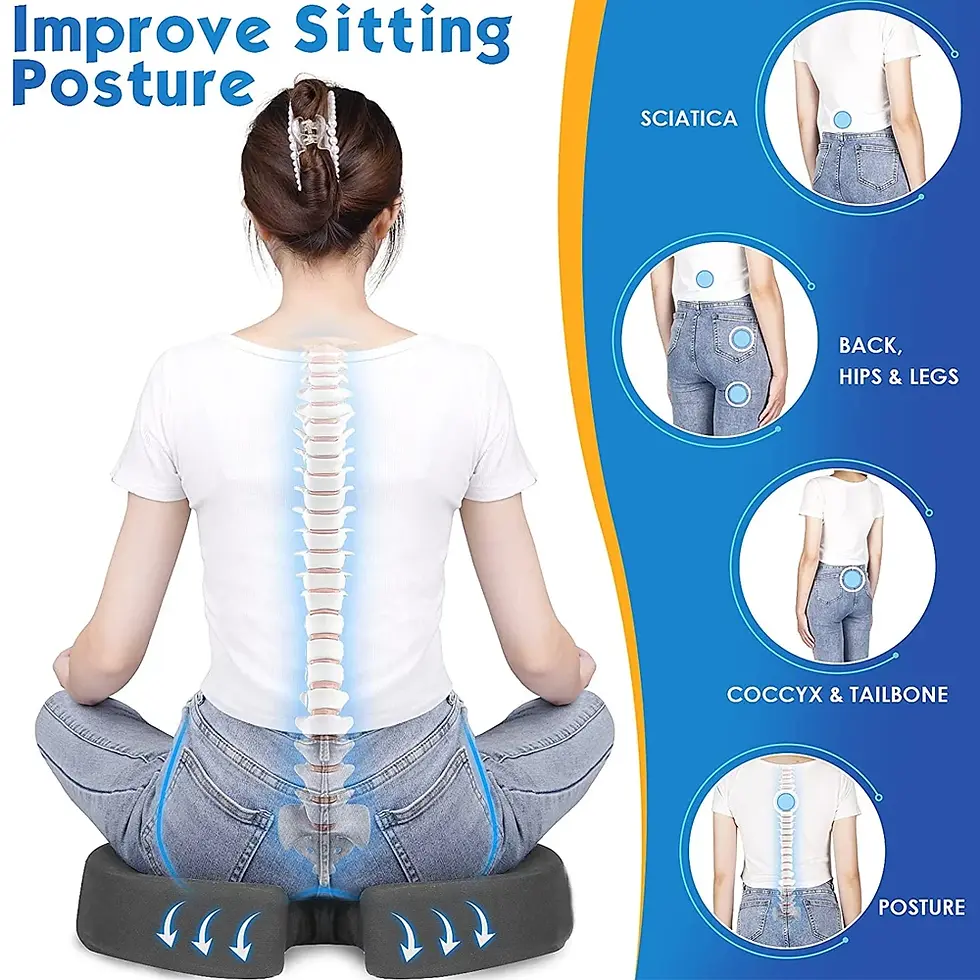 Hình thu nhỏ: Memory Foam Coccyx Cushion Pads for Tailbone Pain, Sciatica Relief Pillow