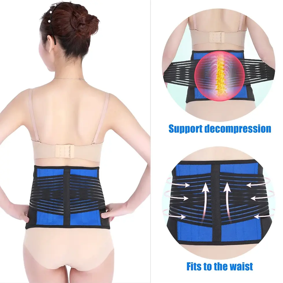 Thumbnail: Adjustable Neoprene Double Pull Lumbar Support Lower Brace , Unisex