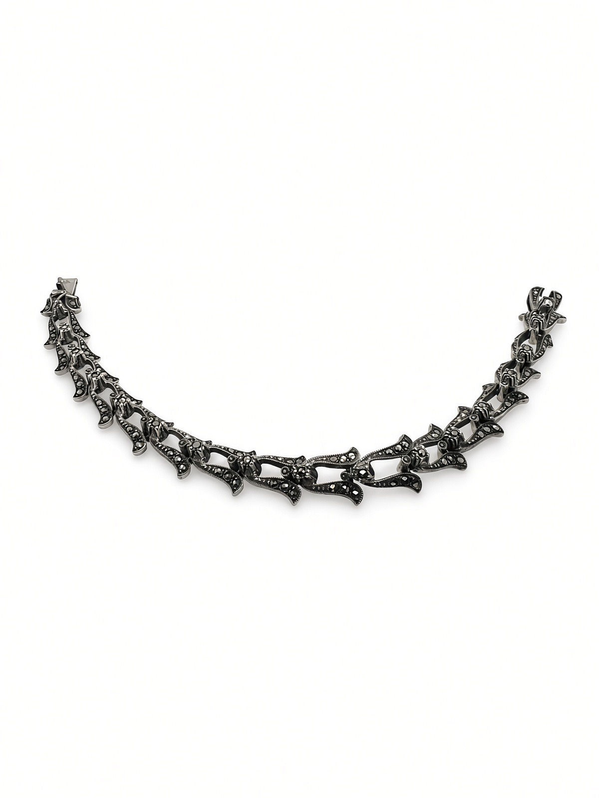 Sterling Silver Marcasite Estate Bracelet