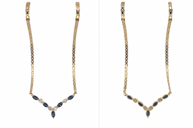 14kt Estate Sapphire and Diamond Necklace