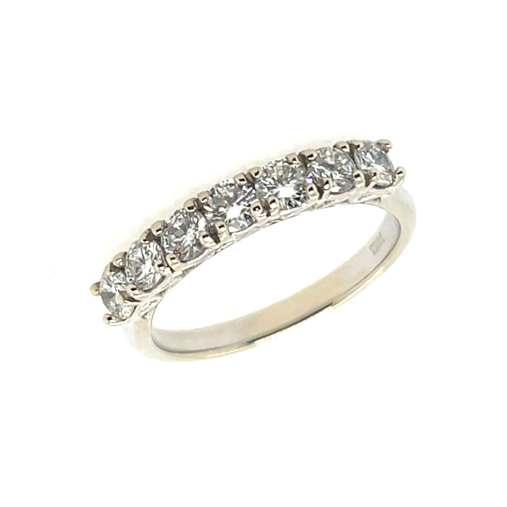 14kt White Gold 7 Stone Diamond Wedding/Anniversary Band