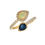 Thumbnail: 14kt Yellow Gold Opal and Sapphire "Bypass" Style Ring