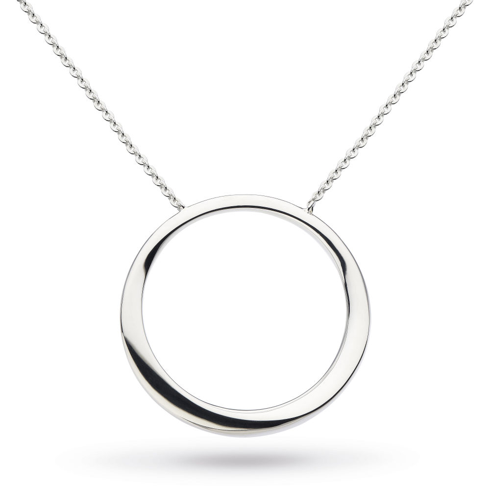 Sterling Silver Bevel Cirque Larger Necklace
