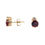 Thumbnail: 14kt Yellow Gold Garnet and Diamond Earrings