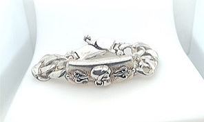 Thumbnail: Sterling Silver Estate "Pyrate-Style" Bracelet