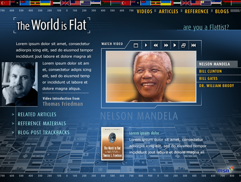 The World is Flat web design