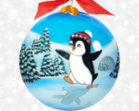 2026 Li Bien Ornaments Playful Penguin Ice Skating Christmas Ornament