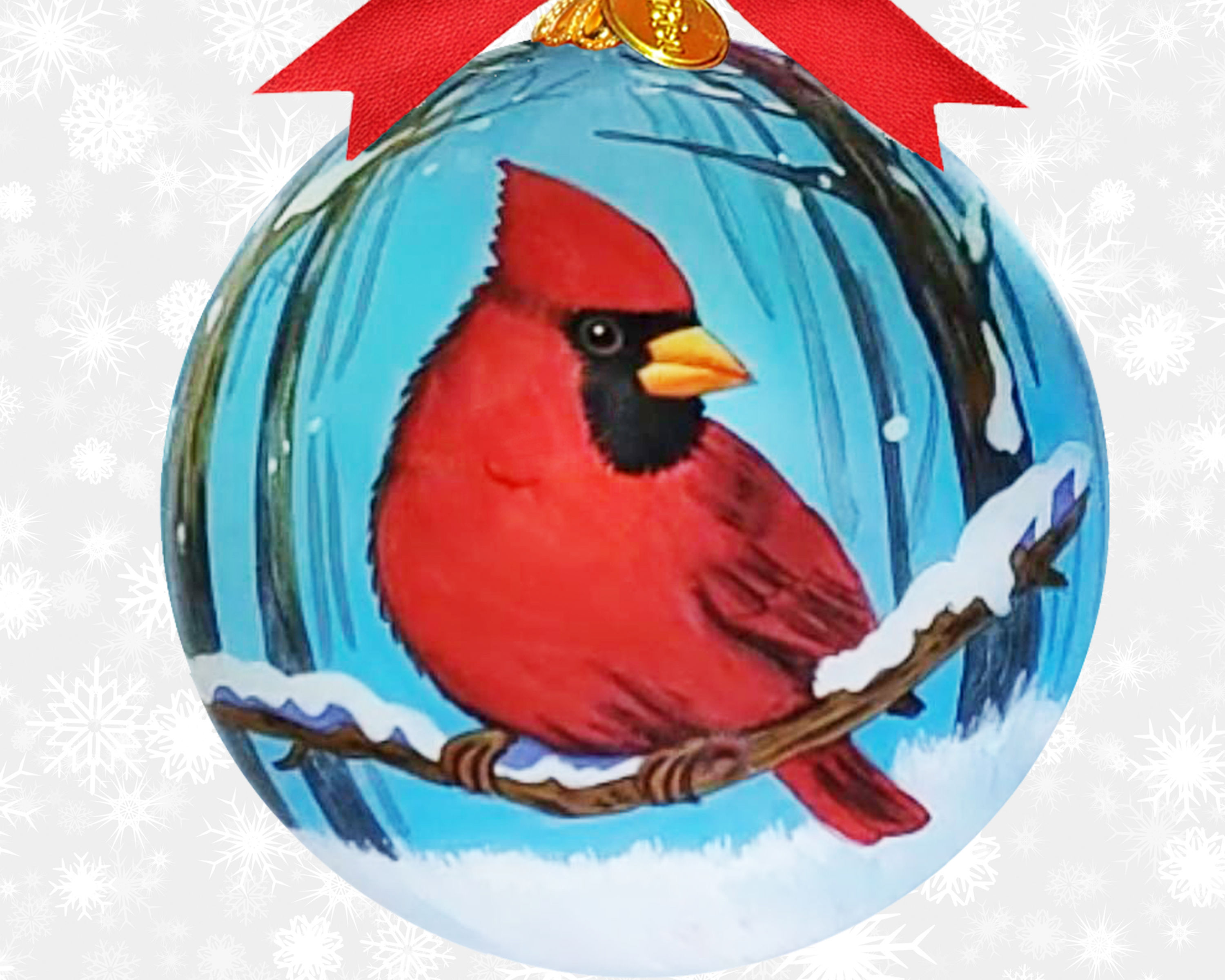 2026 Li Bien Ornaments Cardinal in the Snow
