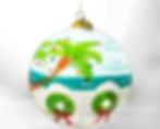 Li Bien Ornaments 2022 Christmas Beach Pier 1 2016 Beach Chairs palm tree lights wreaths sand piper birds sand sea Top View
