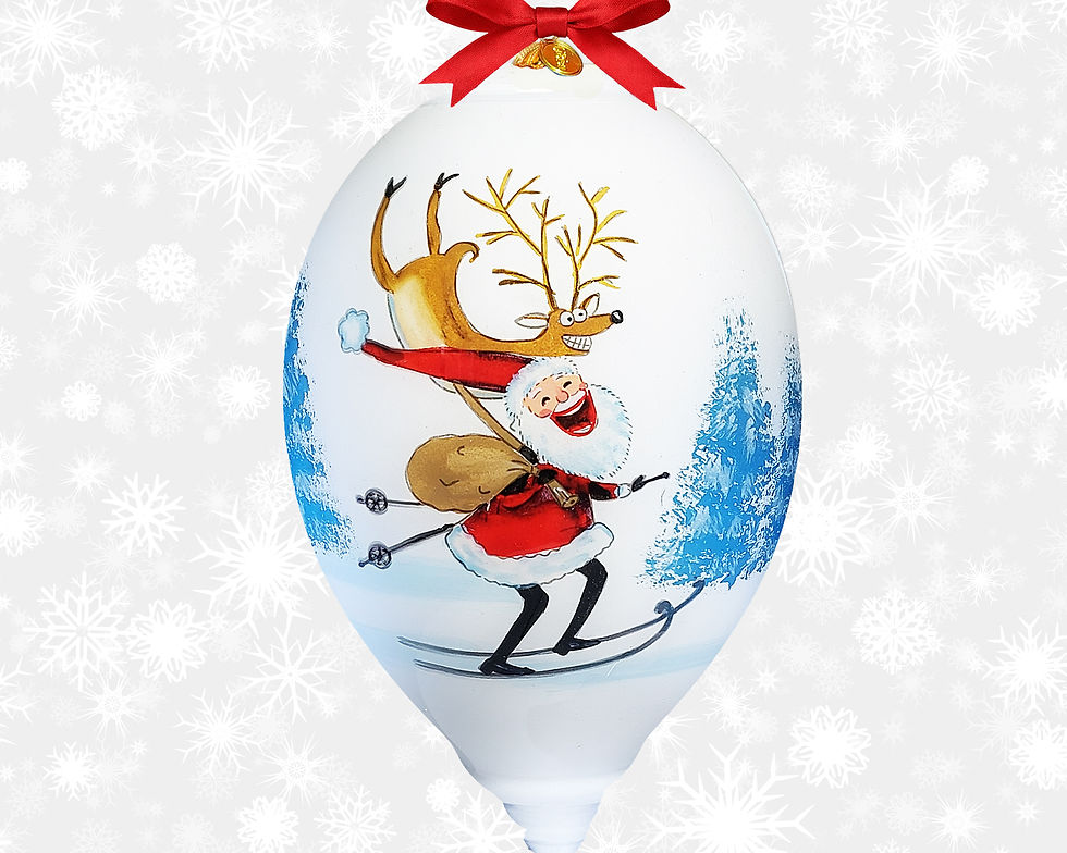 Thumbnail: 2026 Li Bien Ornaments Santa Skiing