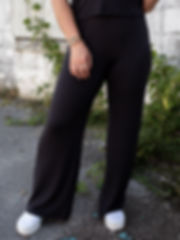 black pants detail view