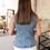 Thumbnail: denim vest back view