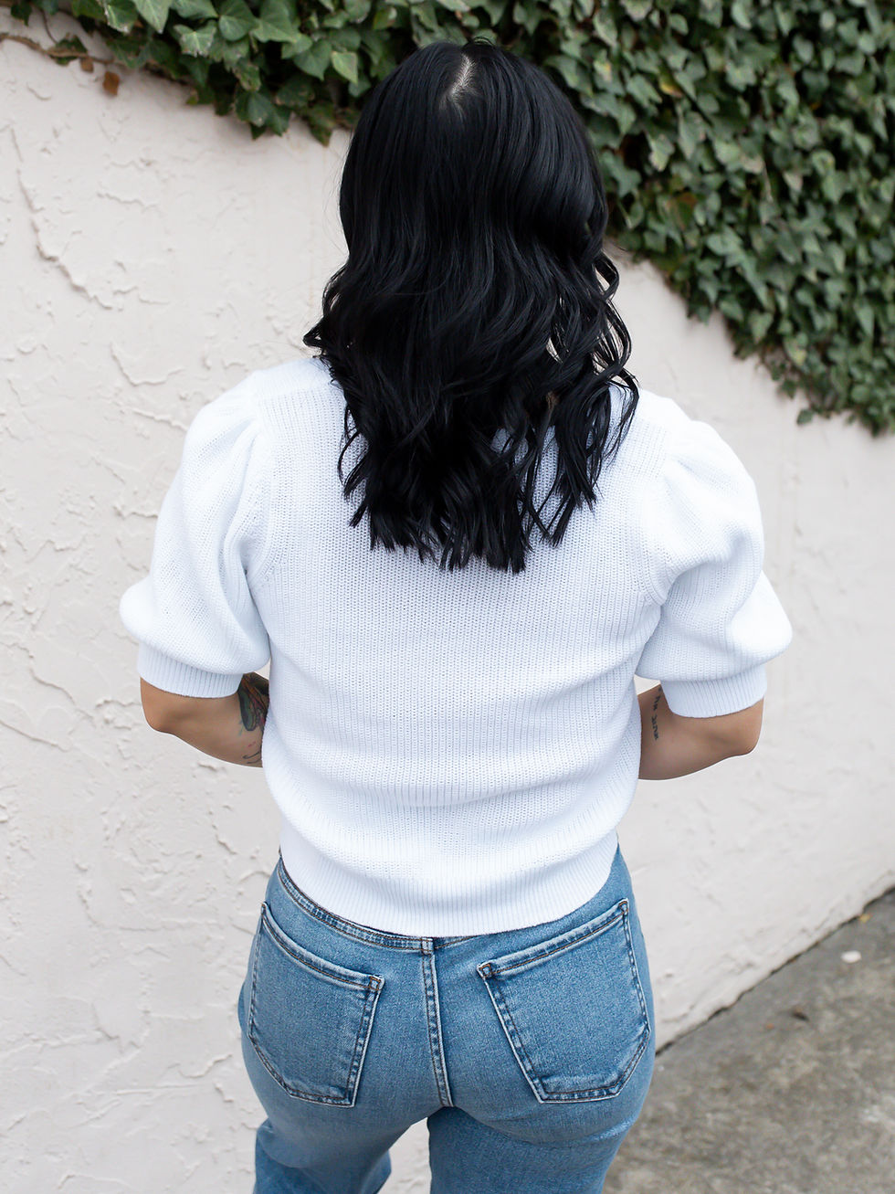 Thumbnail: white sweater back view