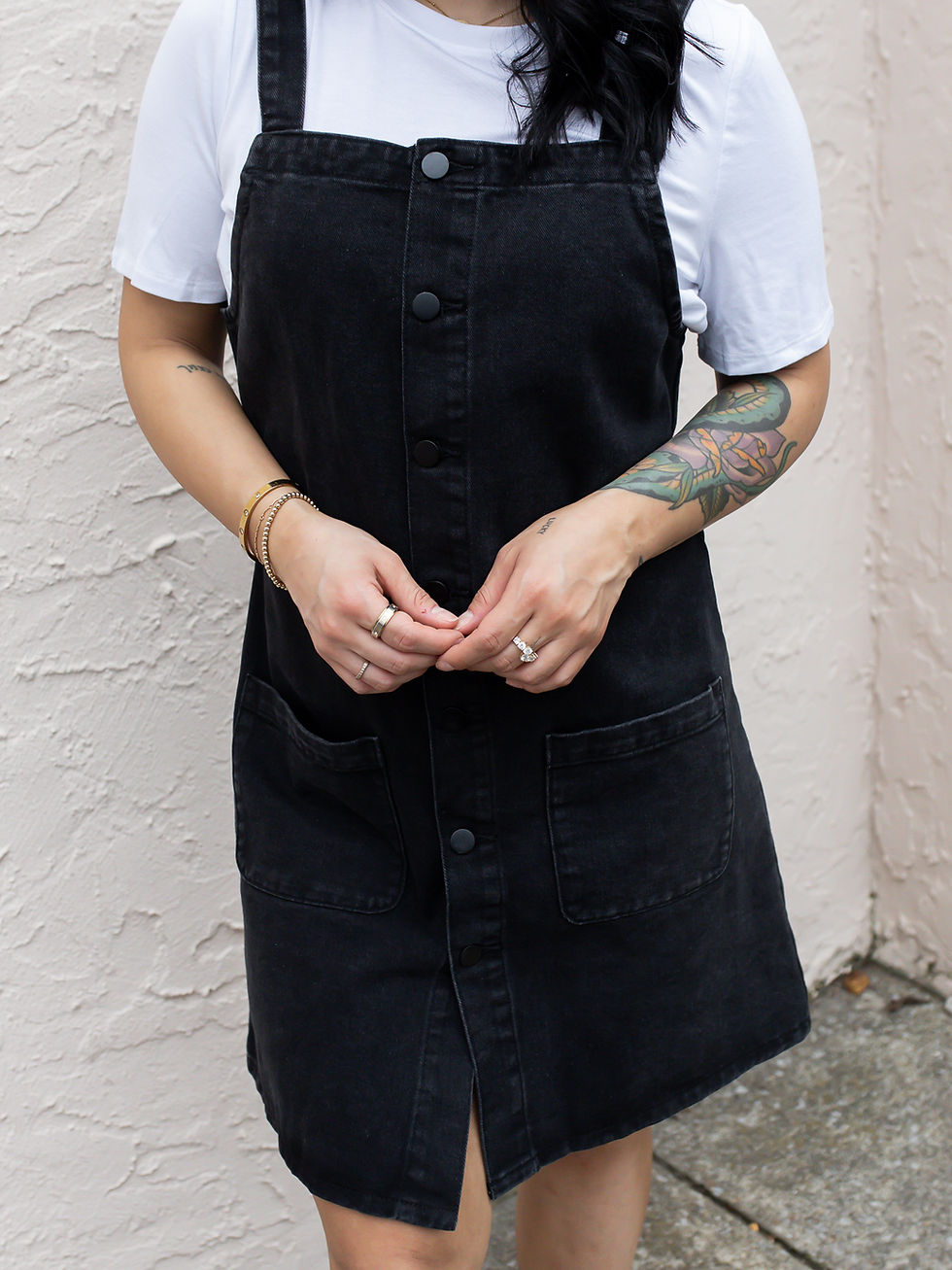 black dress detail view