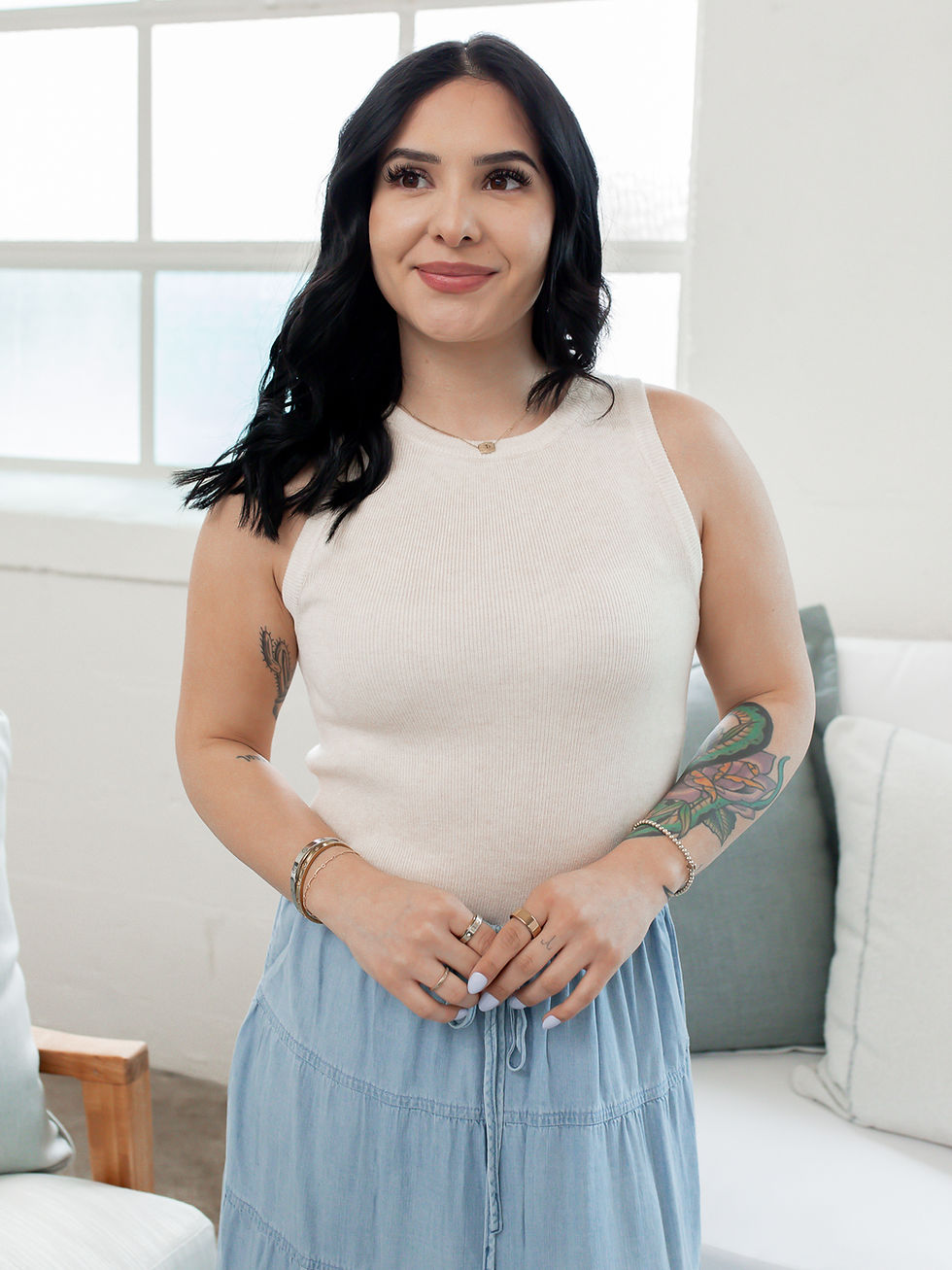 white top front view