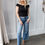 Thumbnail: medium wash jeans front view