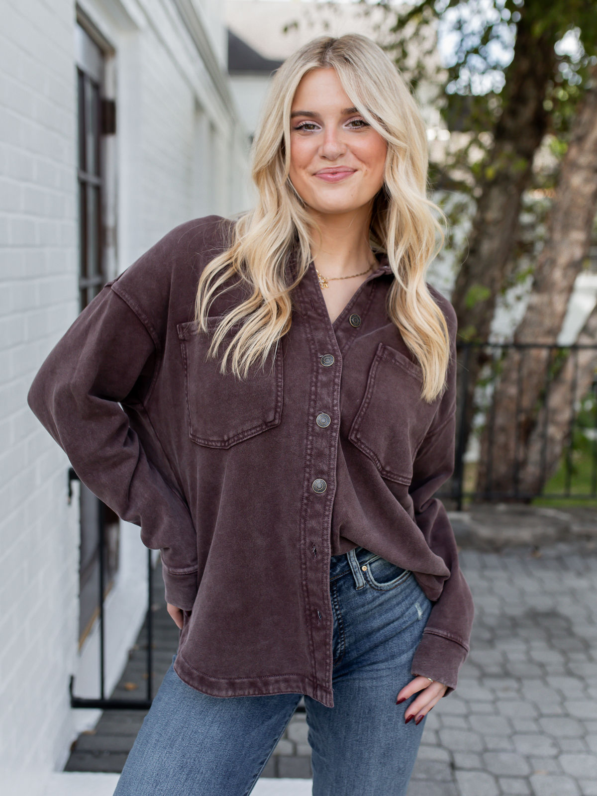 brown jacket front view