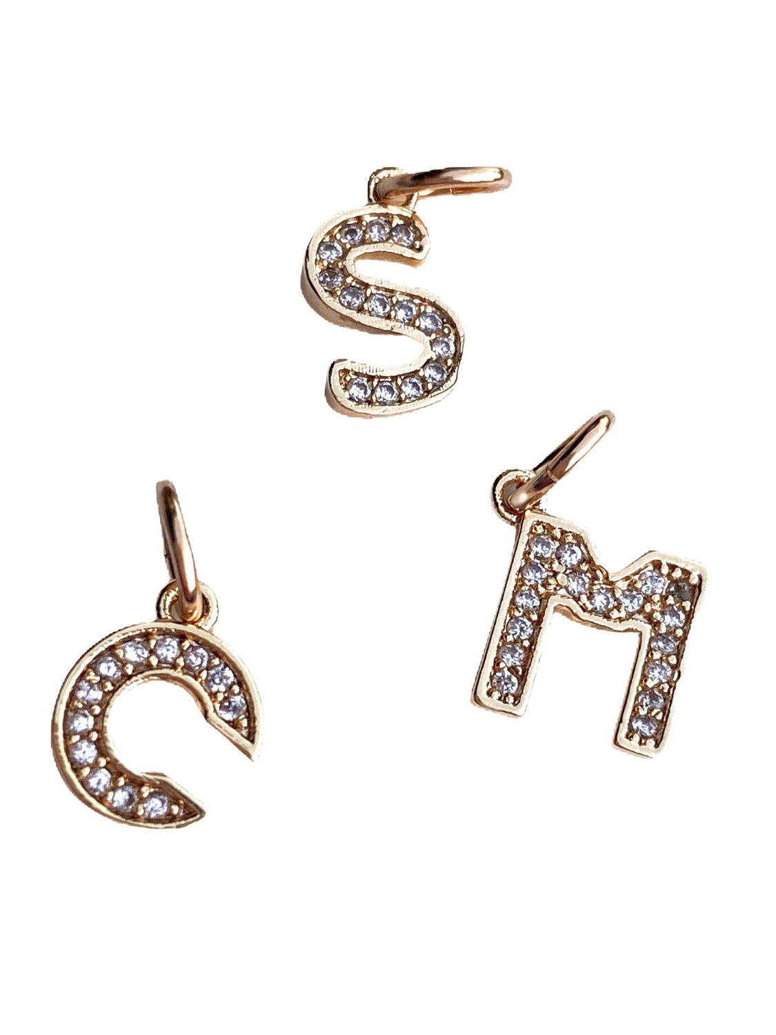 Pave Letter Charms
