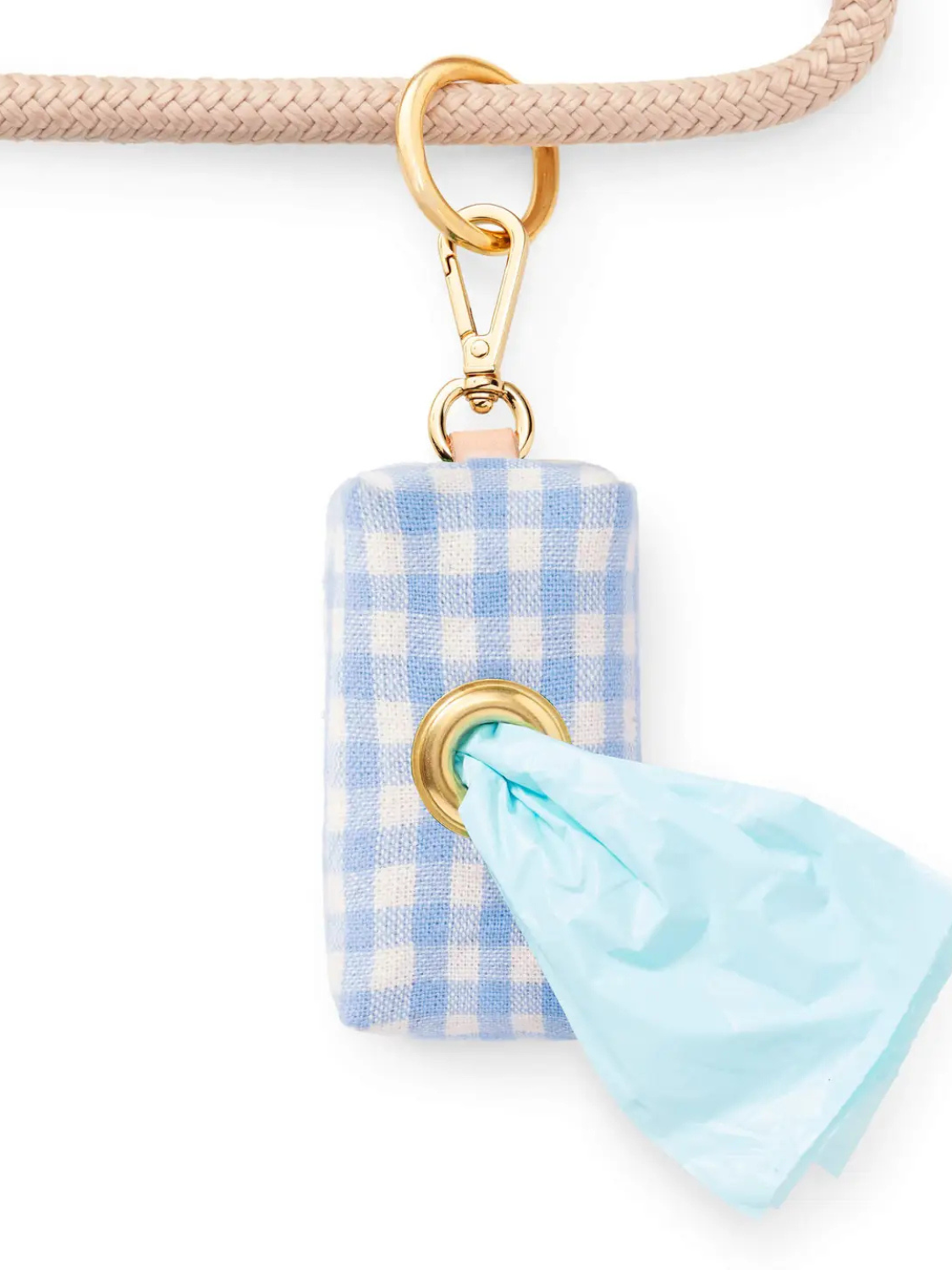 Poop Bag Dispenser | Sky Blue Gingham