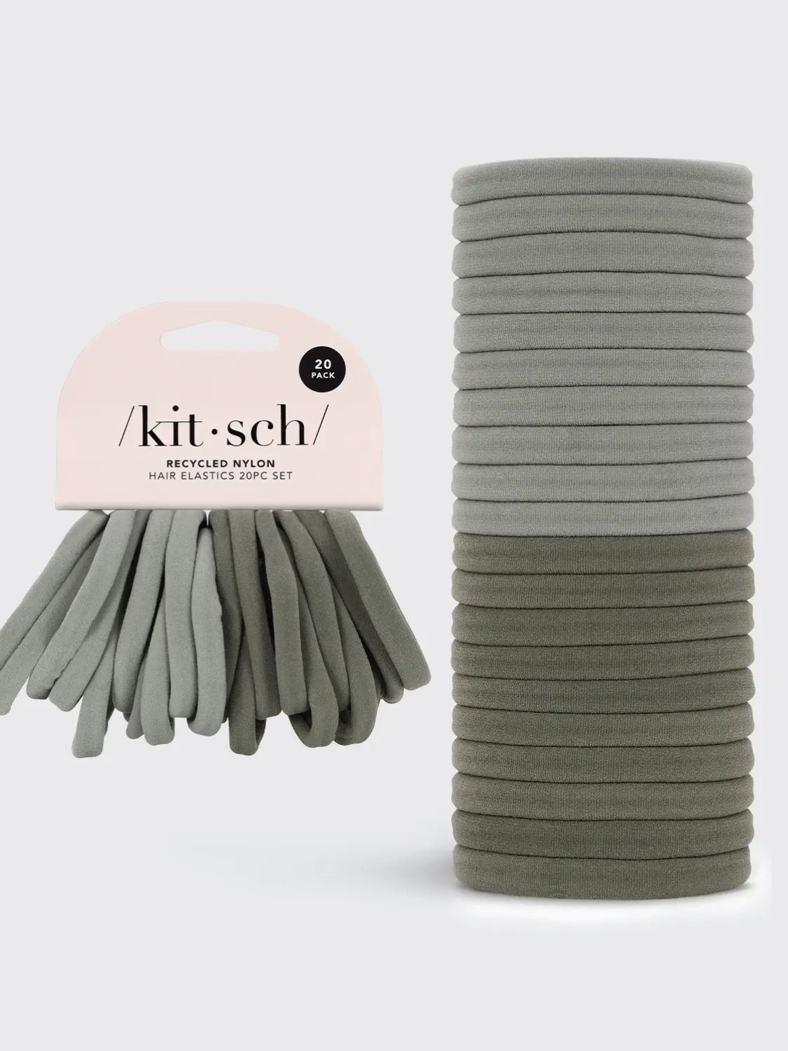 Eco-Friendly Nylon Elastics 20pc | Eucalyptus