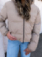 brown jacket detail view