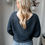 Thumbnail: blue sweater back view