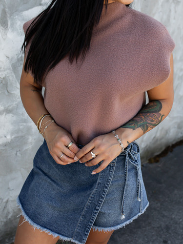 トップス RD-mocha トップス RD-mocha Alessia Top - Mocha Mousse | Nation Los Angeles