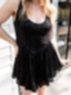 black dress detail view