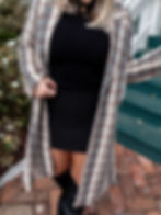 plaid coat detail view