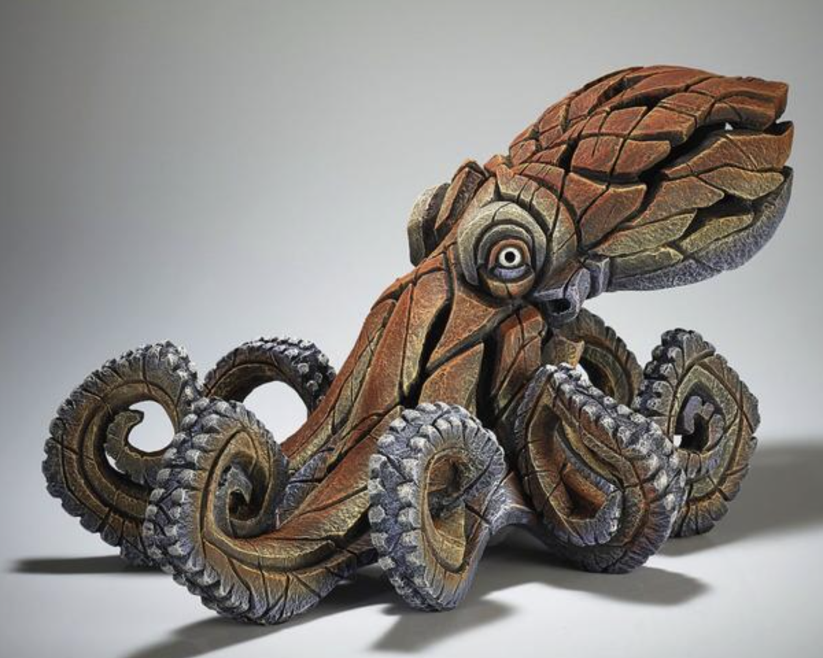Expressive octopus sculpture