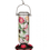 Thumbnail: Glass hummingbird feeder printed with red and yellow flowers and green hummingbirds
