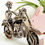 Thumbnail: 3D Racing Man wrought iron car model riding motorcycle