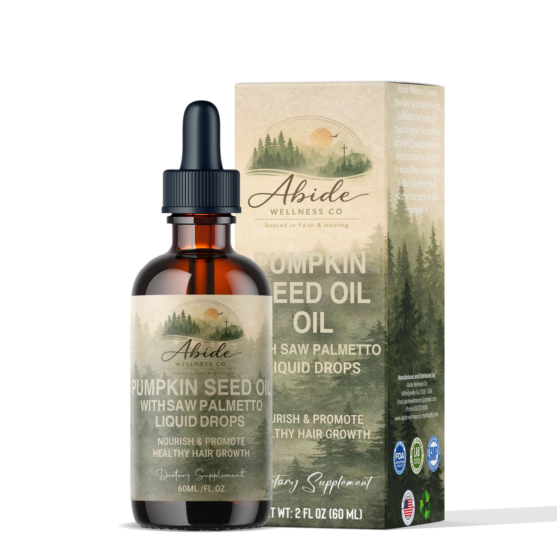 🌿 Pumpkin Seed Oil + Saw Palmetto