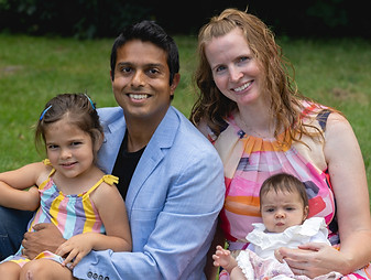 Ranjan's family portrait: wife, two daughters