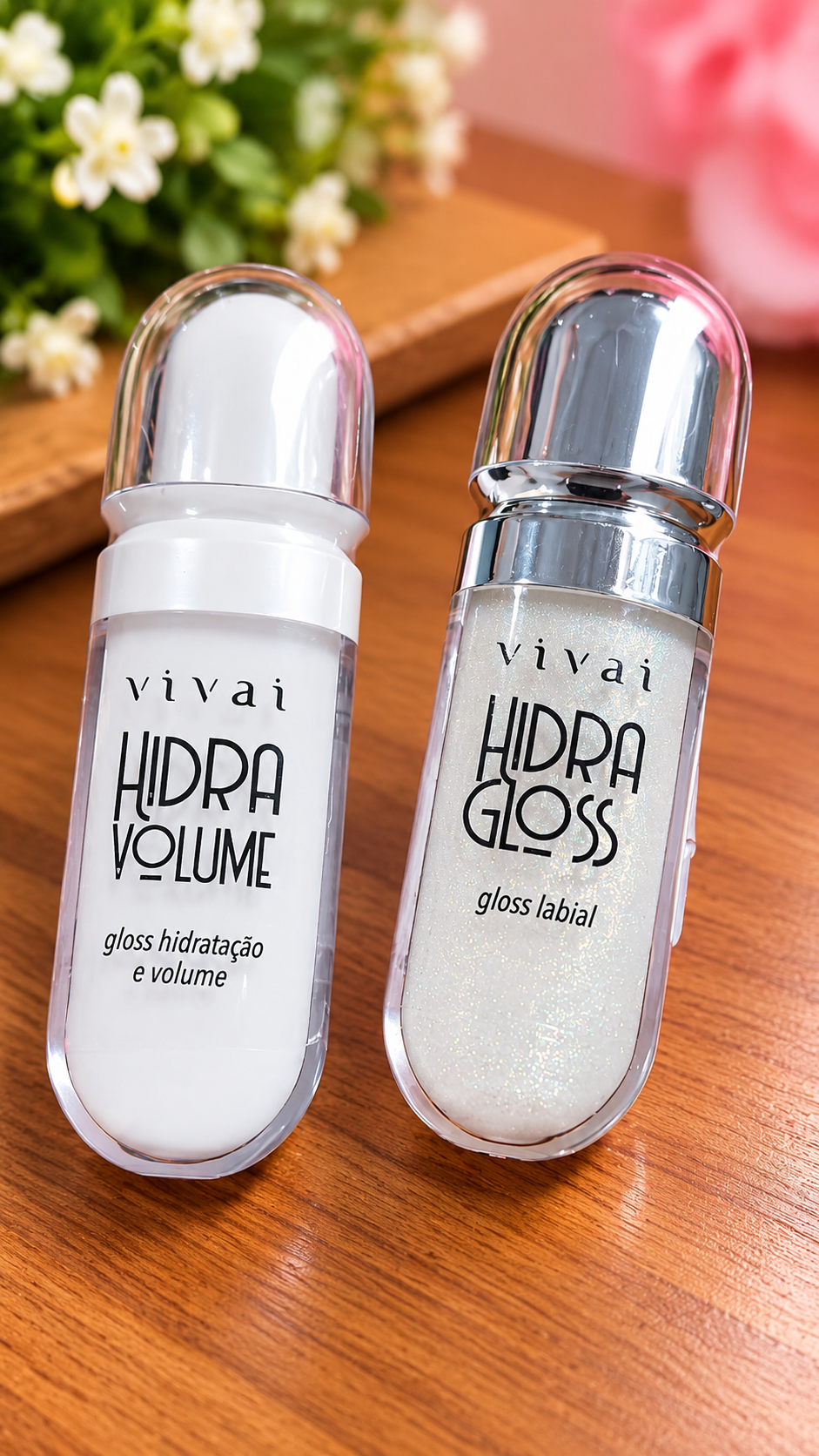 💋 Kit Gloss Labial Vivai Hidra Volume + Hidra Gloss – Hidratação, Volume e Bril