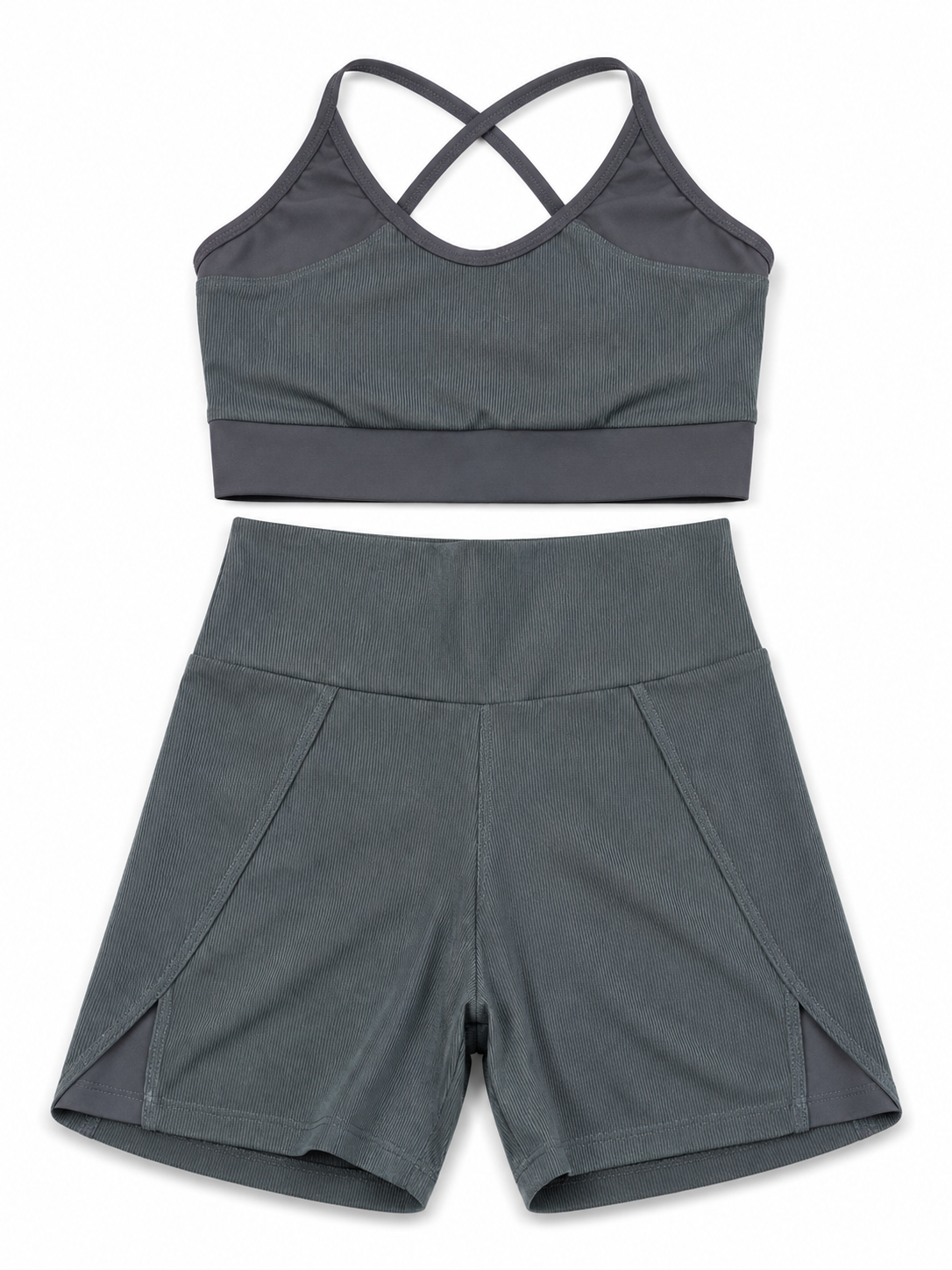 CONJUNTO TOP E SHORTS SEM BOLSO-VERDE