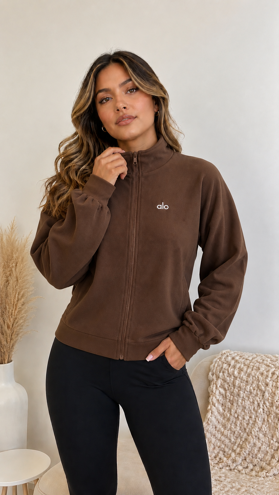 JAQUETA FLEECE - MARROM