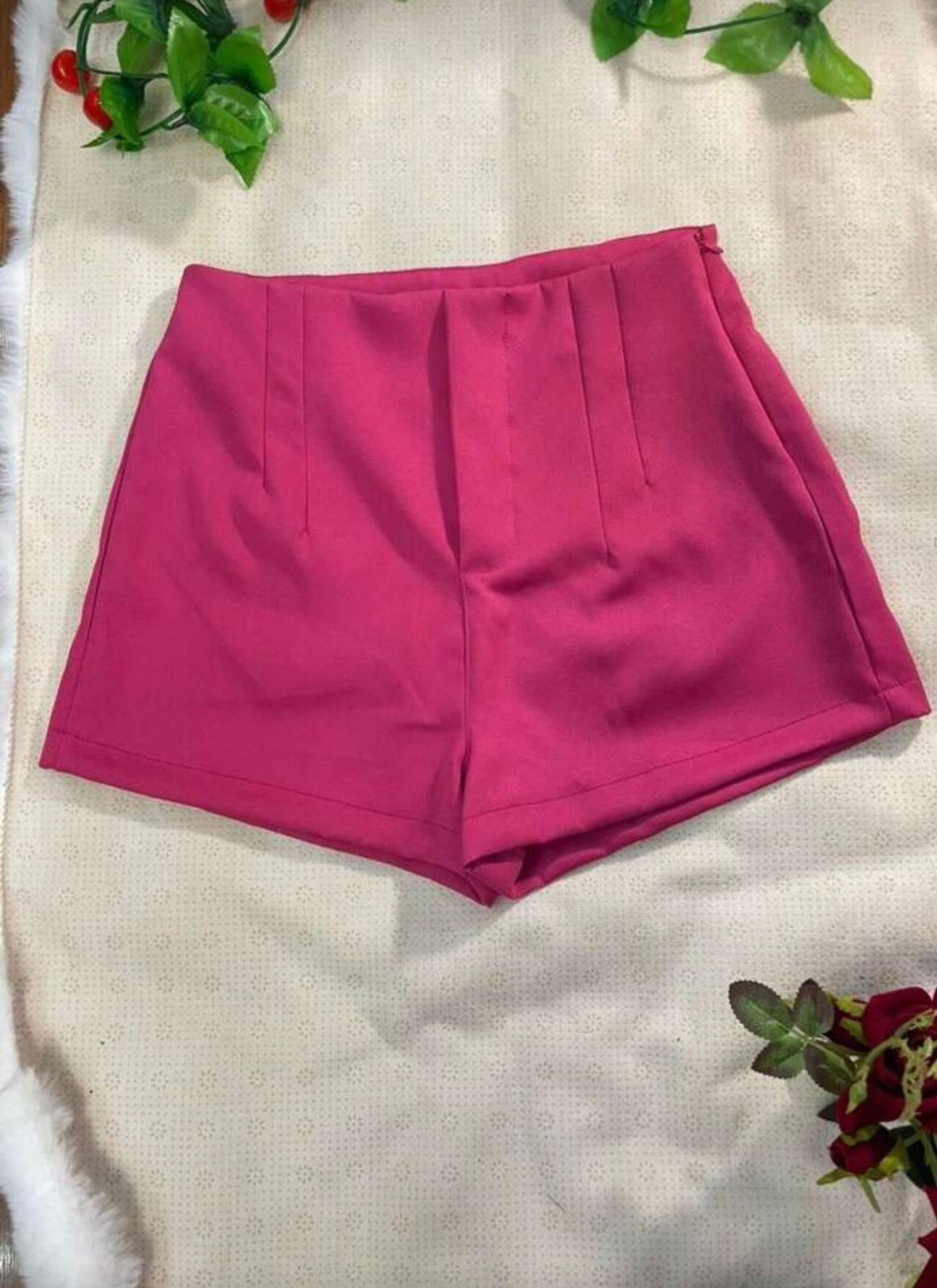 SHORTS ALFAIATARIA ROSA