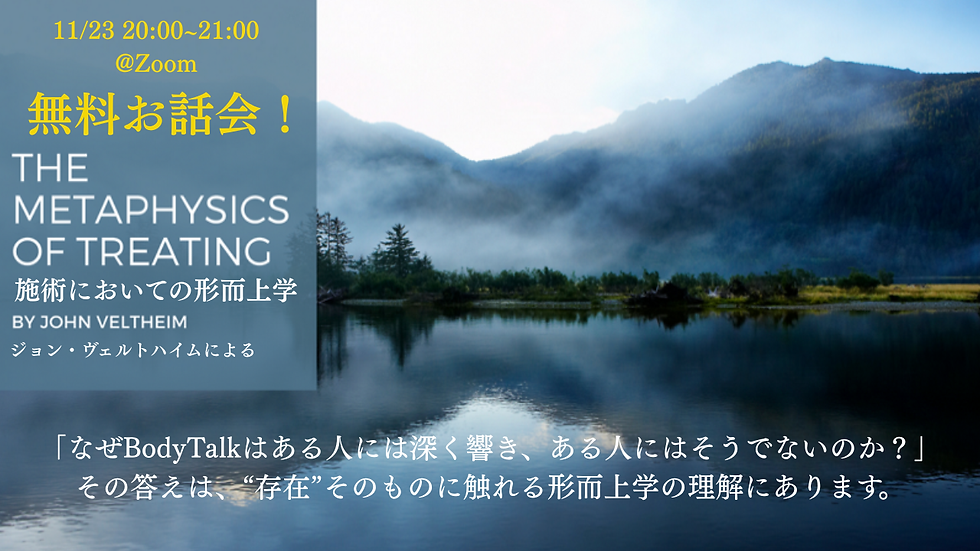 『ザ・メタフィジックス・オブ・トリーティング』お話し会