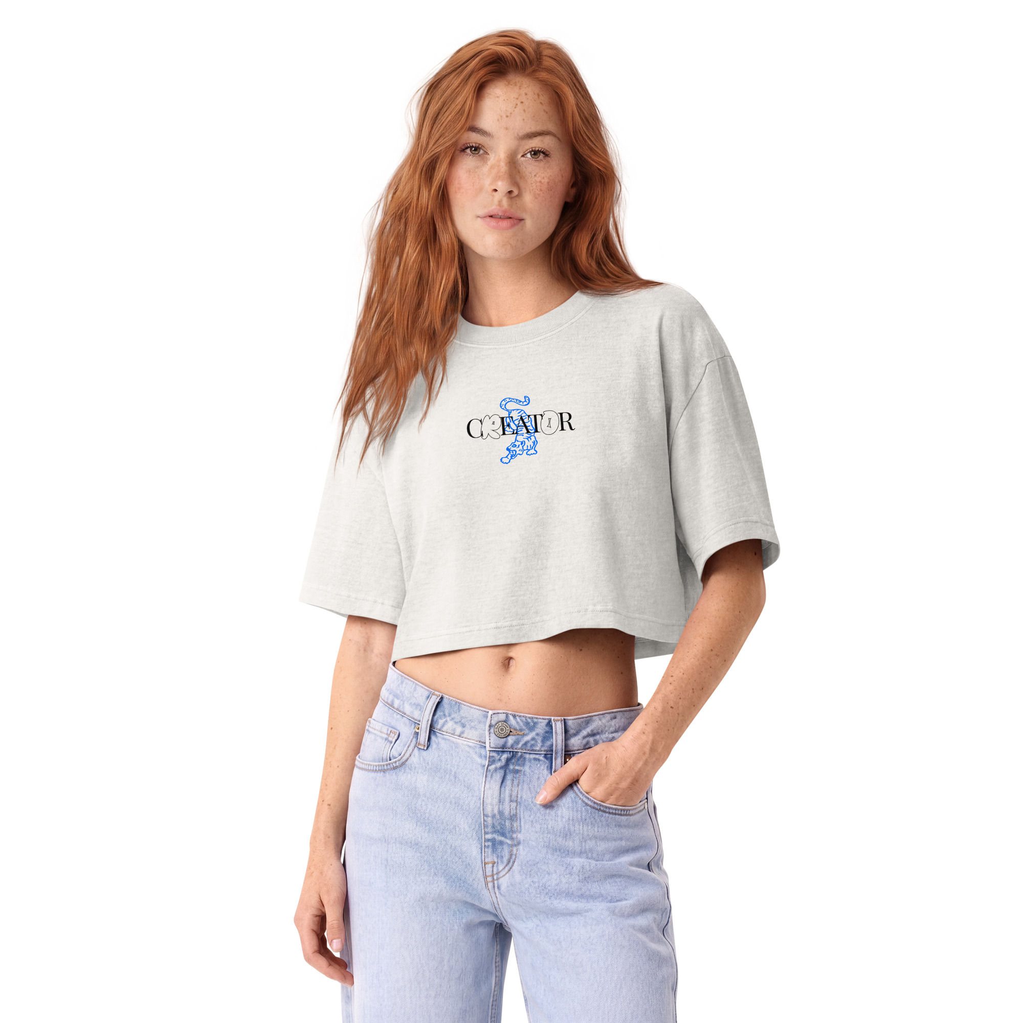 Creator. Women’s dye cropped tee