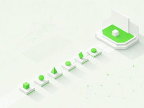 Six-step geometric demo day preparation illustration