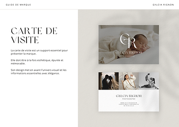 Carte de visite minimaliste pour photographe avec design élégant et identité visuelle cohérente